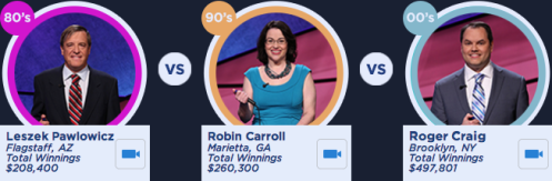 Jeopardy! Battle of the Decades Monday quarterfinal