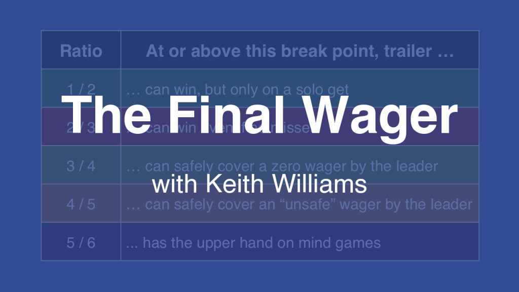 How to calculate The Final Wager break points