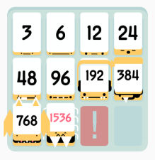 Threes game intro