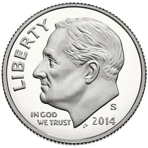 2014 dime obverse proof