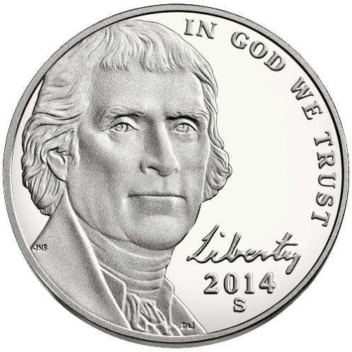 2014 nickel obverse proof