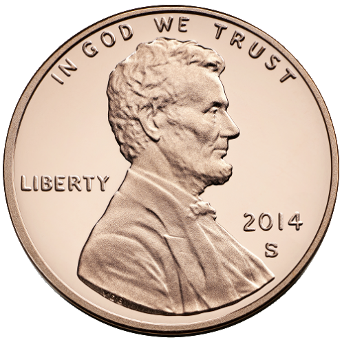 2014 penny obverse proof