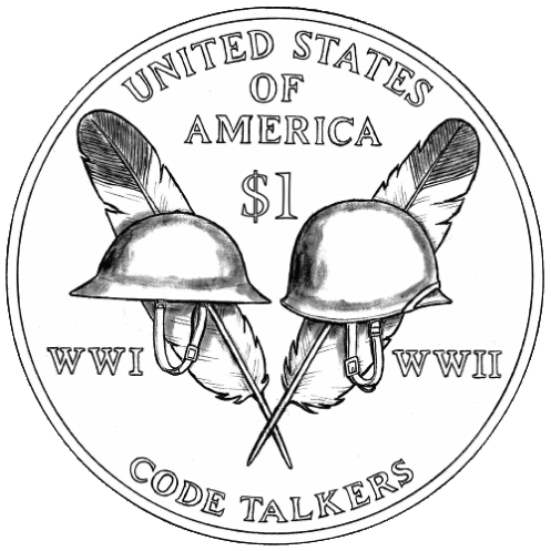 2016 dollar coin reverse line art